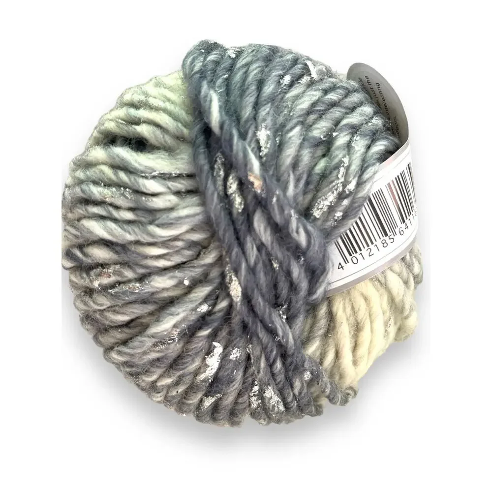 5 Skeins Gedifra FASHION TREND GOLD Wool Yarn 🧶 # 5016 Gray Ivory Silver - Picture 4 of 4